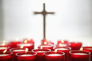 Religious Candles and Cross