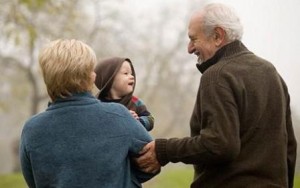 Active Seniors Enjoy Their Grandson