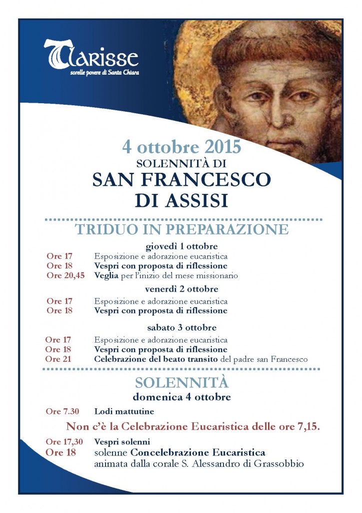 programma san Francesco2015