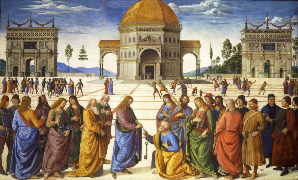  Consegna delle chiavi a San Pietro di Pietro Perugino