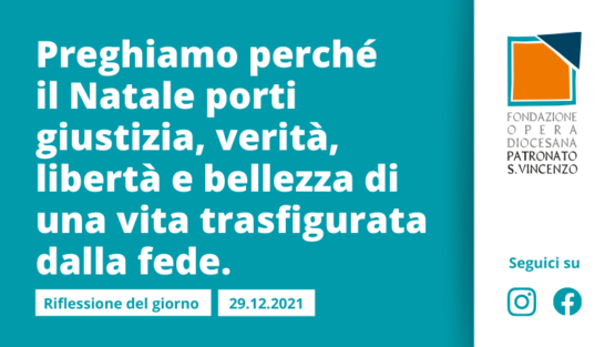Mercoledì 29 dicembre 2021