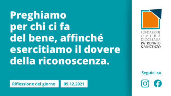 Giovedì 9 dicembre 2021