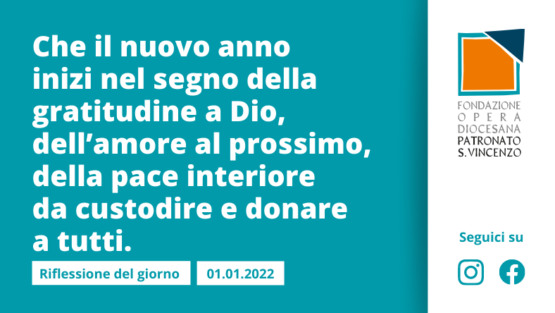 Sabato 1 gennaio 2022