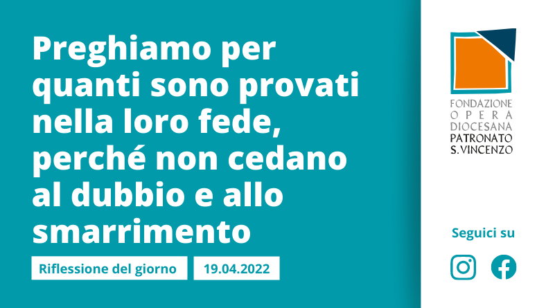 Martedì 19 aprile 2022