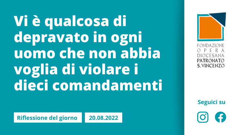 Sabato 20 agosto 2022