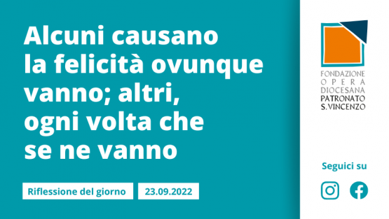 Venerdì 23 settembre 2022