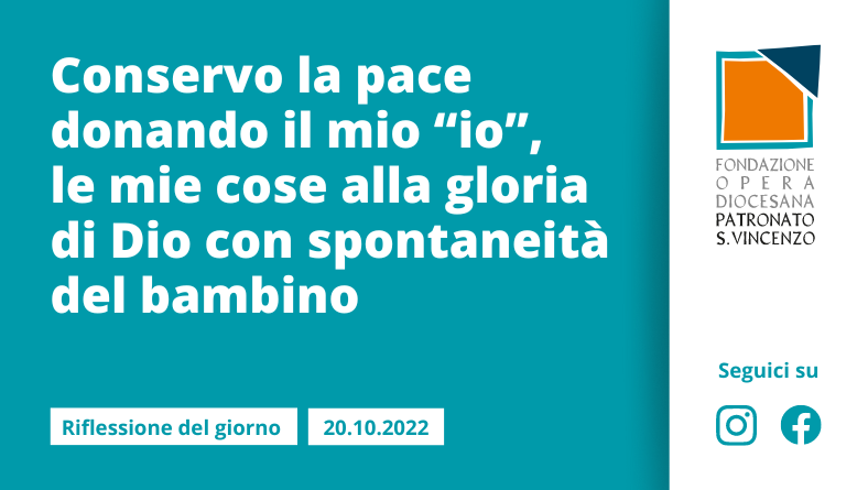 Giovedì 20 ottobre 2022