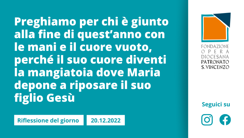 Martedì 20 dicembre 2022