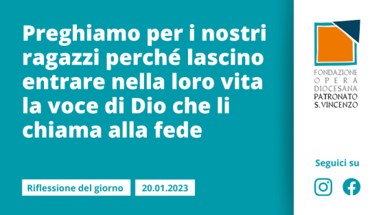 Venerdì 20 gennaio 2023