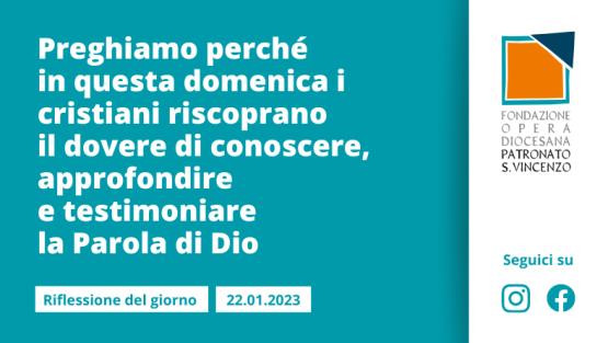Domenica 22 gennaio 2023
