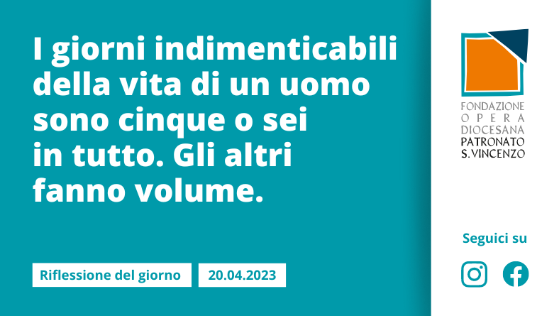 Giovedì 20 aprile 2023