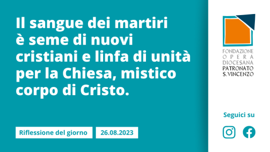 Sabato 26 agosto 2023