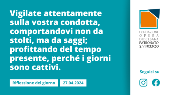 Sabato 27 aprile 2024