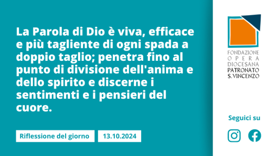 Domenica 13 ottobre 2024