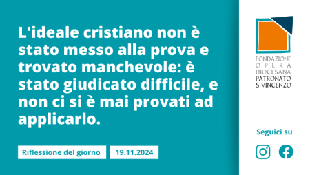 Martedì 19 novembre 2024: