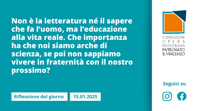 Mercoledì 15 gennaio 2025