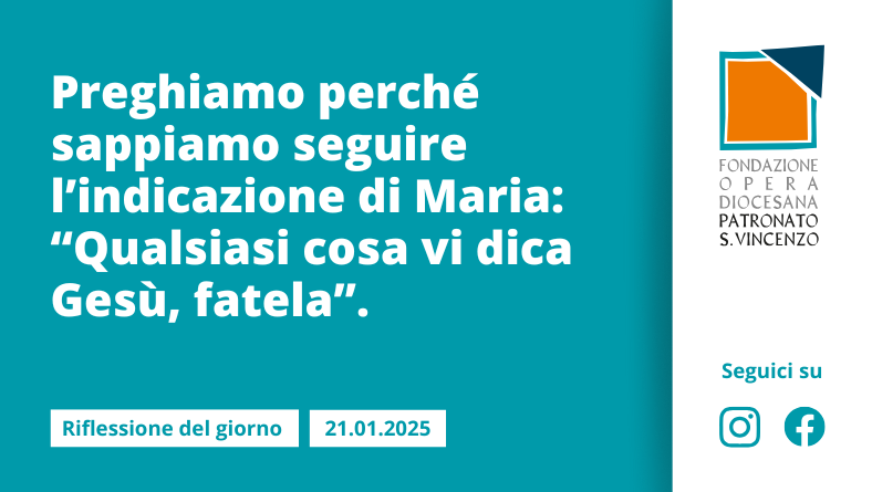 Martedì 21 gennaio 2025