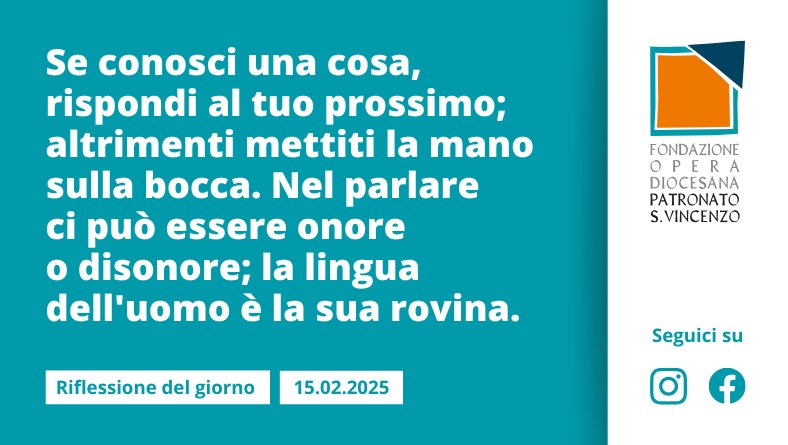 Sabato 15 febbraio 2025