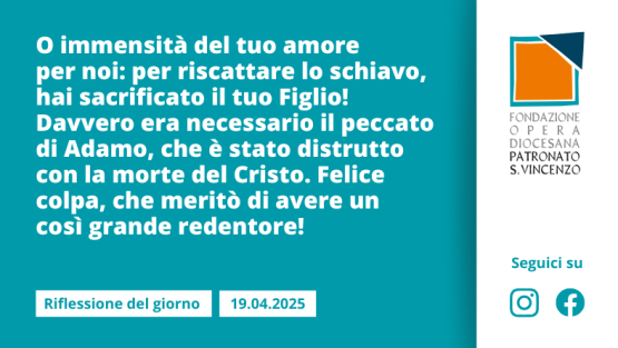 Sabato 19 aprile 2025