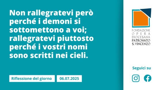 Domenica 6 luglio 2025