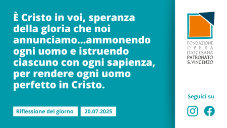Domenica 20 luglio 2025