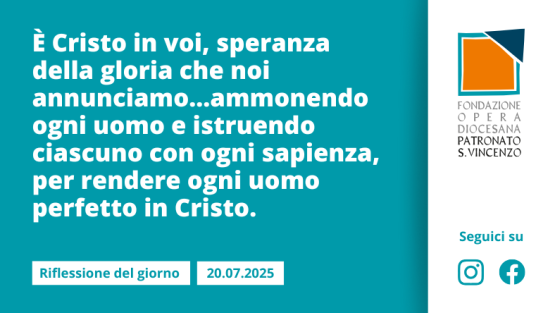 Domenica 20 luglio 2025