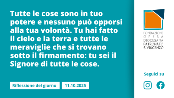 Sabato 11 ottobre 2025