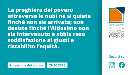 Domenica 26 ottobre 2025: