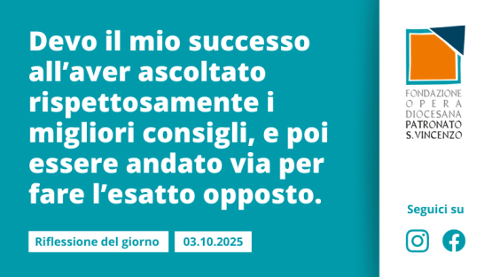 venerdì 3 ottobre 2025