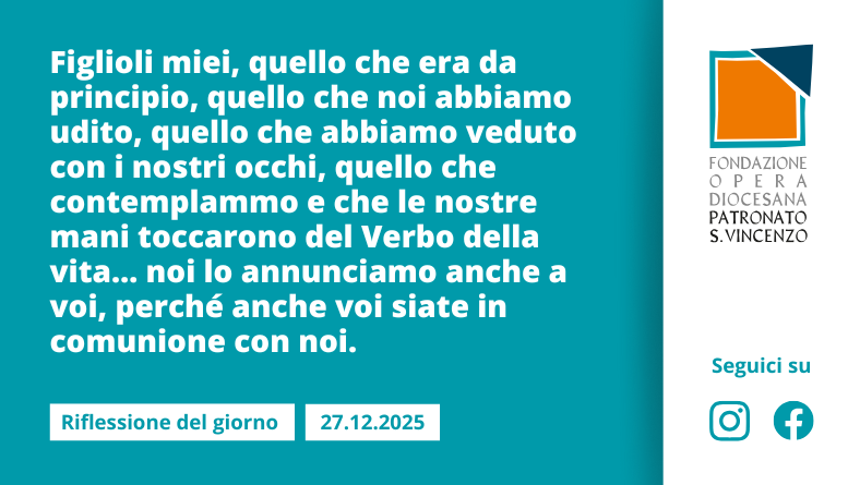 Sabato 27 dicembre 2025