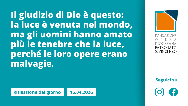 Mercoledì 15 aprile 2026