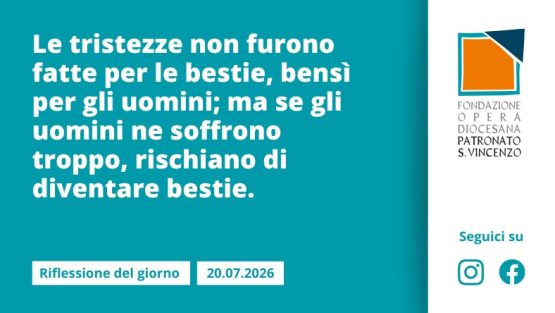 Lunedì 20 luglio 2026