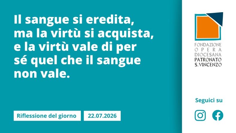 Mercoledì 22 luglio 2026