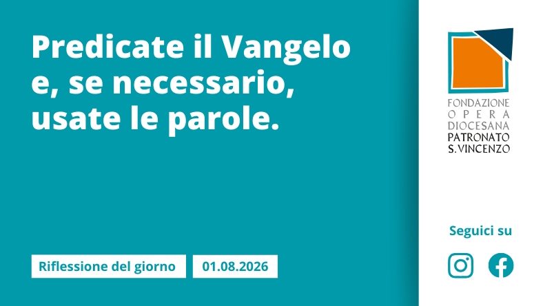 Sabato 1° agosto 2026