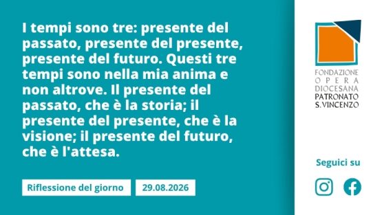 Sabato 29 agosto 2026
