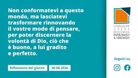 Domenica 30 agosto 2026
