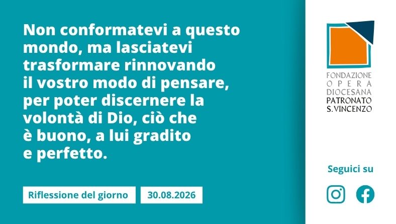 Domenica 30 agosto 2026