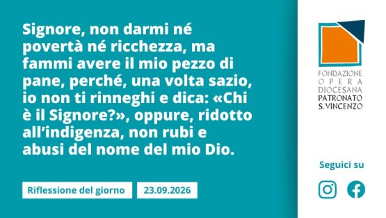 Mercoledì 23 settembre 2026