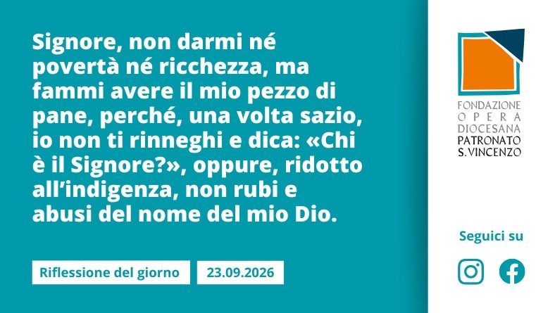 Mercoledì 23 settembre 2026