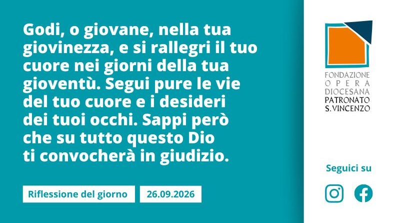 Sabato 26 settembre 2026