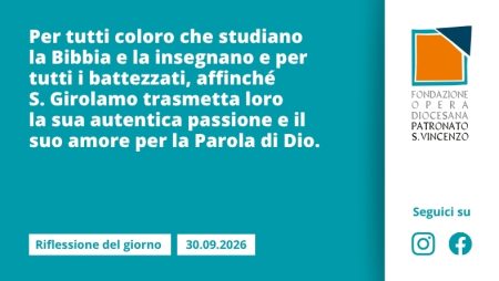 Mercoledì 30 settembre 2026