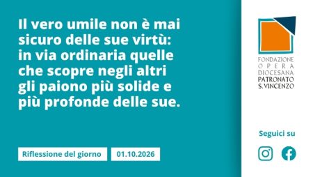 Giovedì 1° ottobre 2026