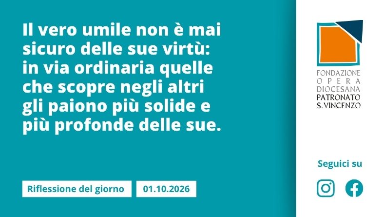 Giovedì 1° ottobre 2026