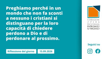 Martedì 15 settembre 2026