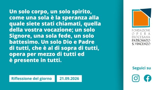 Lunedì 21 settembre 2026