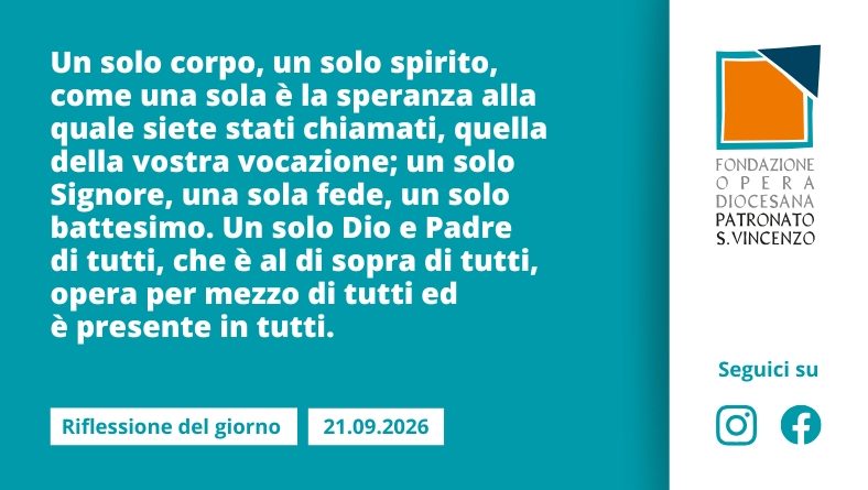 Lunedì 21 settembre 2026