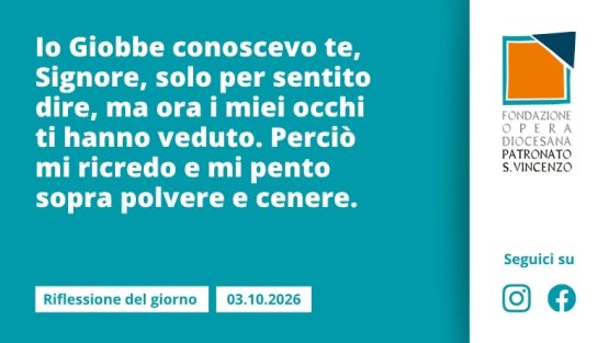 Sabato 3 ottobre 2026
