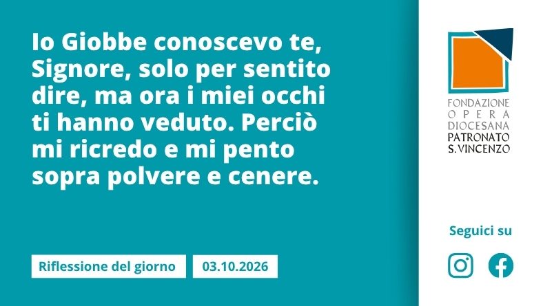 Sabato 3 ottobre 2026